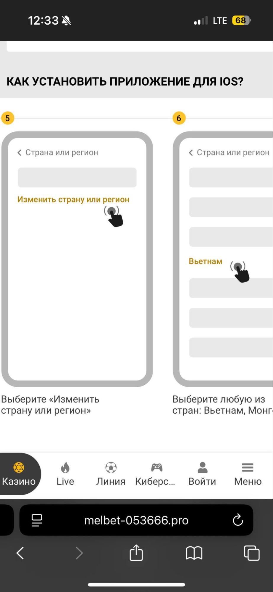 Як встановити програму Мелбет для iOS, якщо сайт недоступний в країні